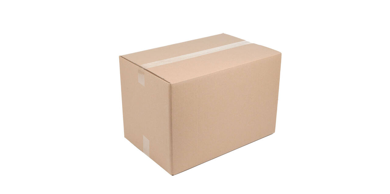 Doos 586 x 486 x 372 mm bruin/bruin dubbelgolf fefco 0201