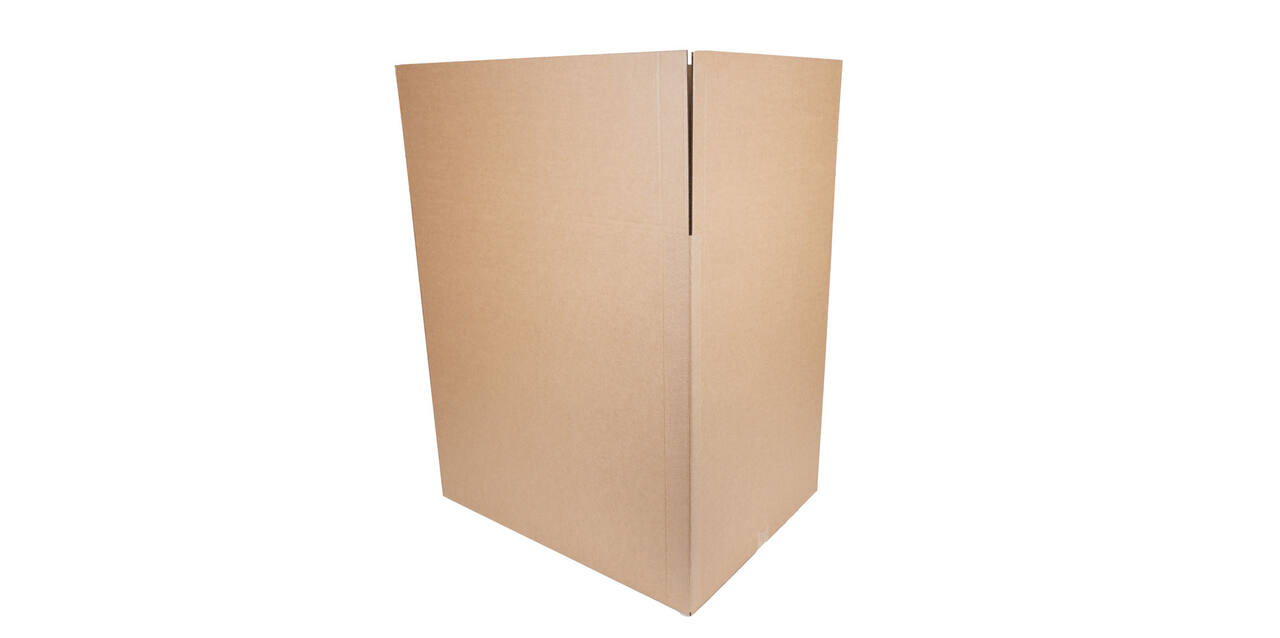 Doos 786 x 586 x 772 mm bruin/bruin dubbelgolf fefco 0201 1/2 Europallet