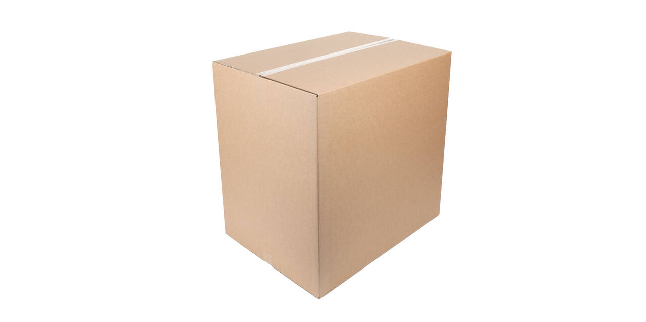 Doos 786 x 586 x 772 mm bruin/bruin dubbelgolf fefco 0201 1/2 Europallet