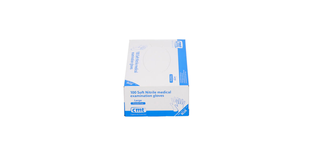 Handschoenen nitrile classic large disp. à 100 ongepoederd blauw - 1004
