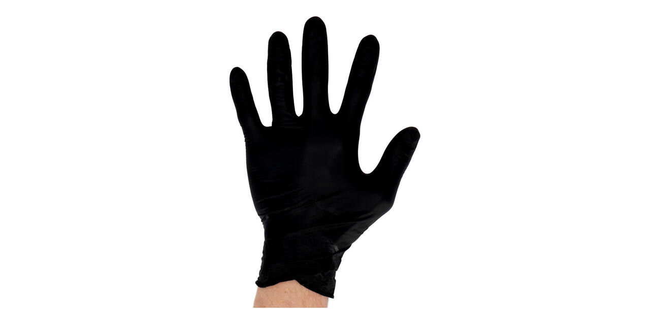 Handschoenen nitrile Soft medium disp. à 100 ongepoederd zwart - 1302