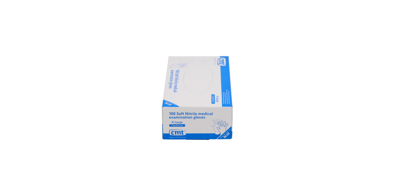 Handschoenen nitrile classic X-large disp. à 100 ongepoederd blauw - 1005 - 1205