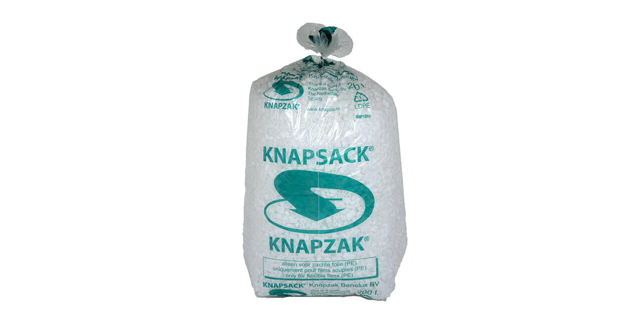 Afvalzak LDPE 53/14,5 x 140 cm transparant 35 my op rol (á 10 st) geponste - sluitlint