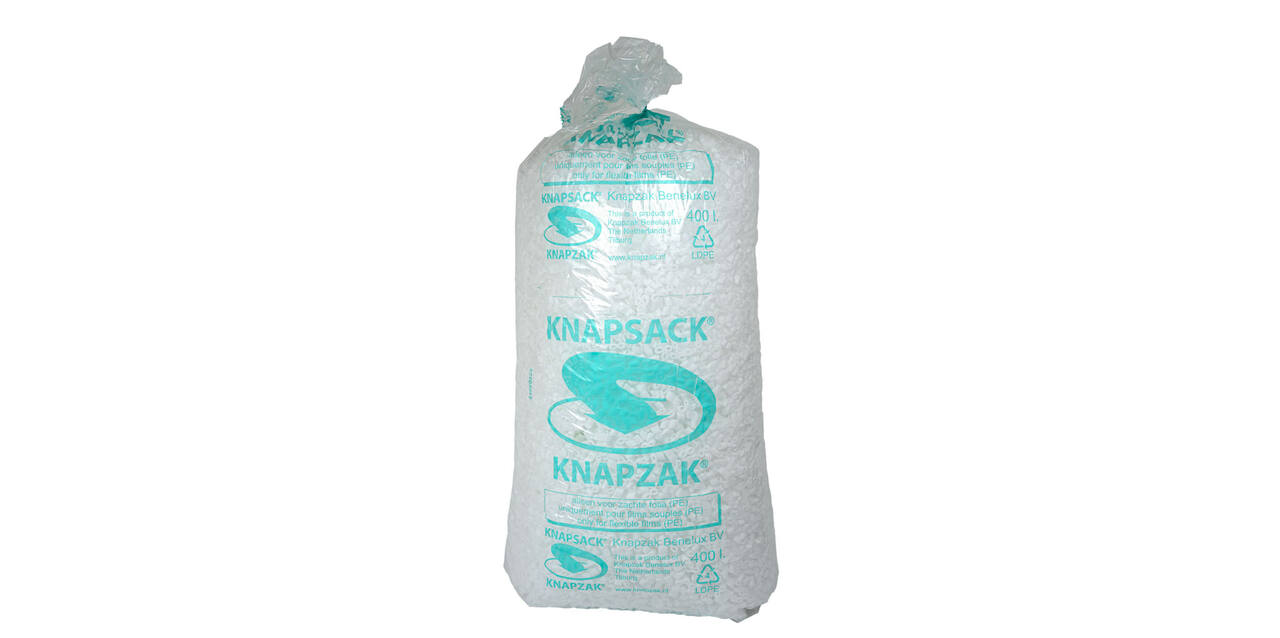 Afvalzak LDPE 70/15 x 193 cm transparant 39 my op rol (á 7 st) geponste - sluitlint