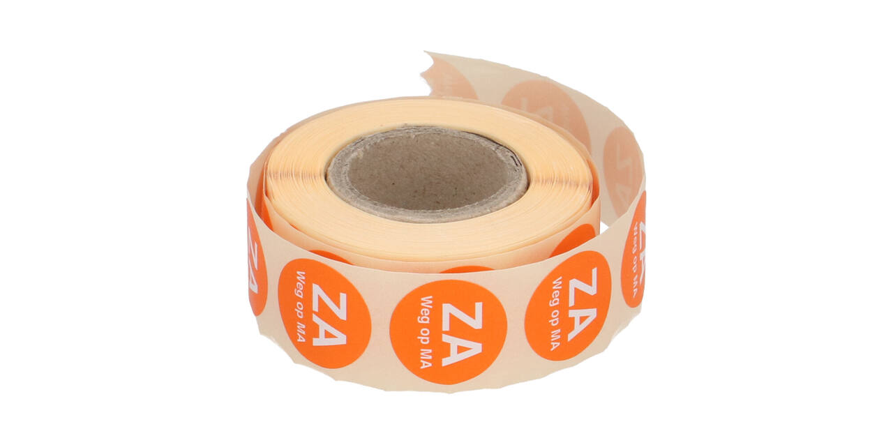 Sticker Daymark afwasbaar ZA weg op MA ø 19 mm oranje - 1156996