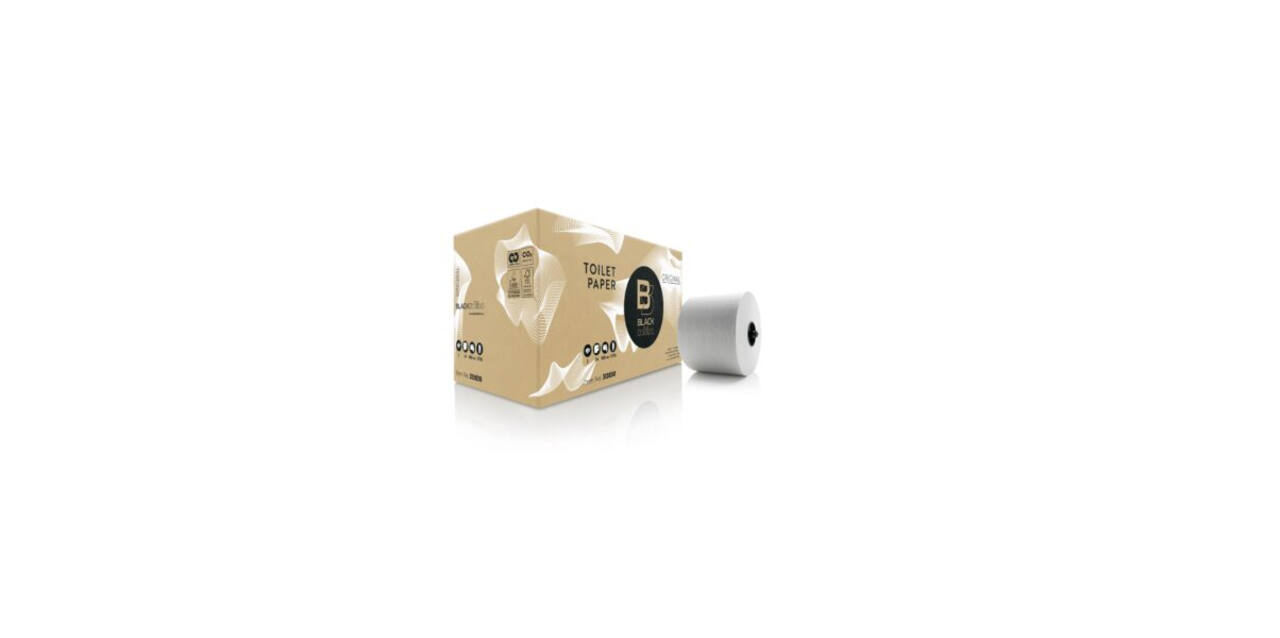 Toiletpapier Satino 2-lgs tissue Black 100 mtr + dop - 313831