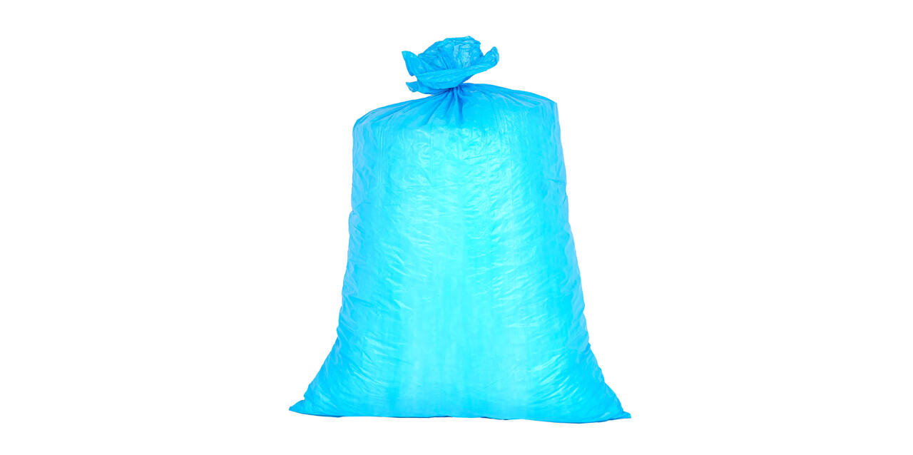 Afvalzak HDPE 70 x 110 cm blauw T40 op rol (á 25 st)