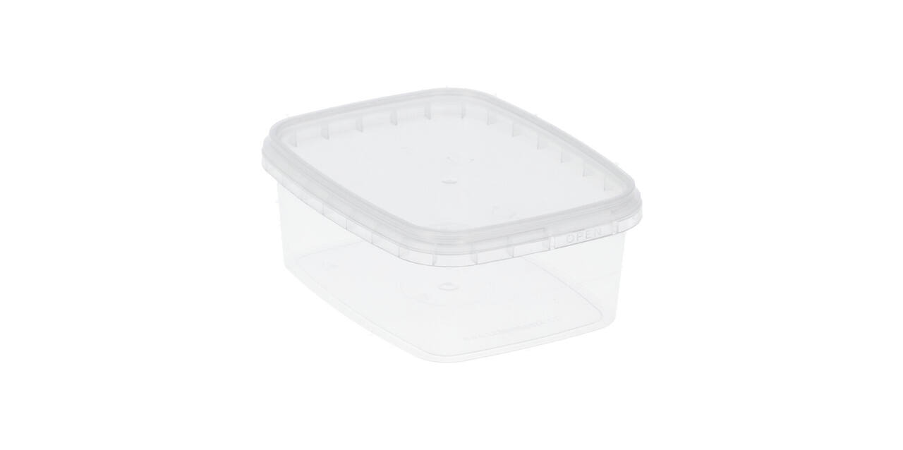 Bak PP + deksel TE 109-250 transparant 250 gram 80D+V