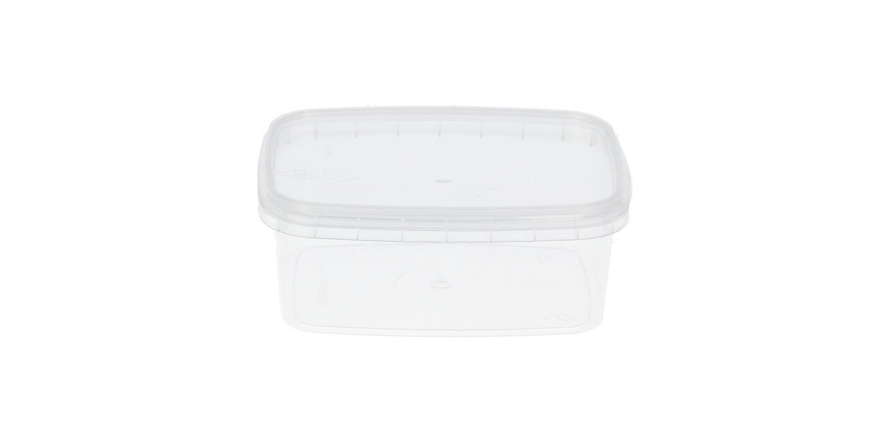 Bak PP + deksel TE 109-250 transparant 250 gram 80D+V