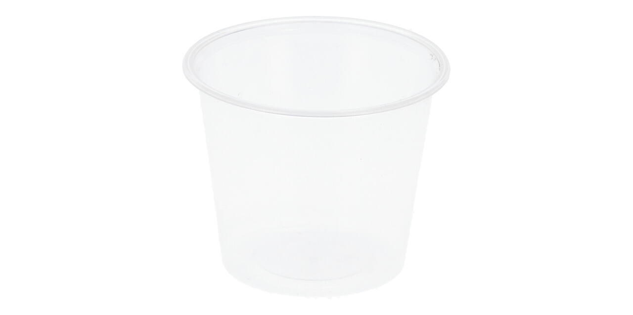 Bak PP rond Ø 70,3 transparant 125 ml 20x50