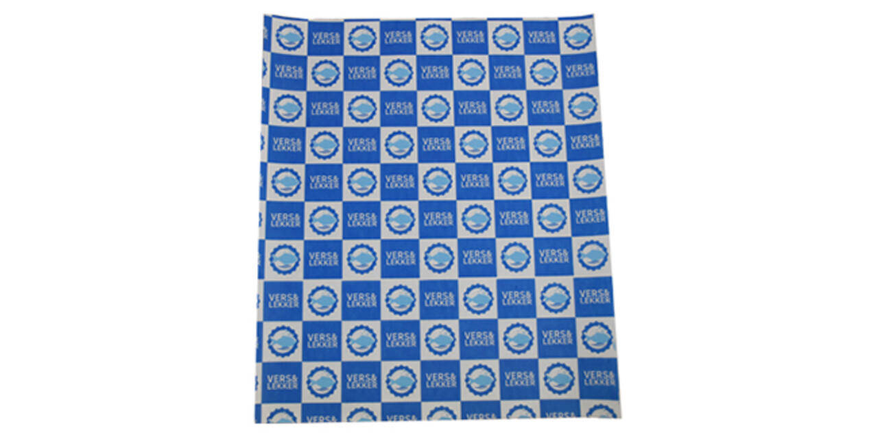Edelpack 40 x 50 cm wit "blauw vers&lekker vis"
