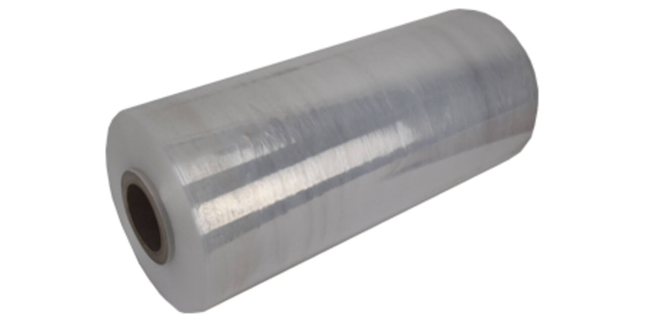 Stretchfolie LLDPE 50 cm x 1700 mtr machinerol transparant 200% rek 20 my