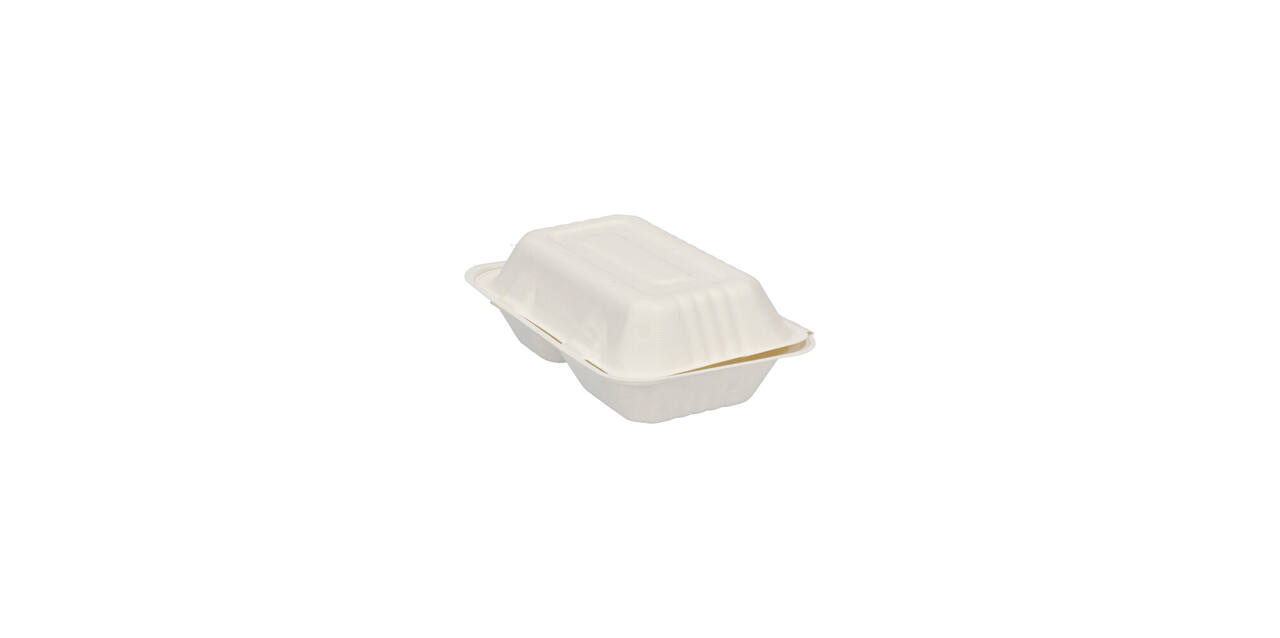 Menubox suikerriet 23 x 15 x 7,5 cm middel 2-vaks