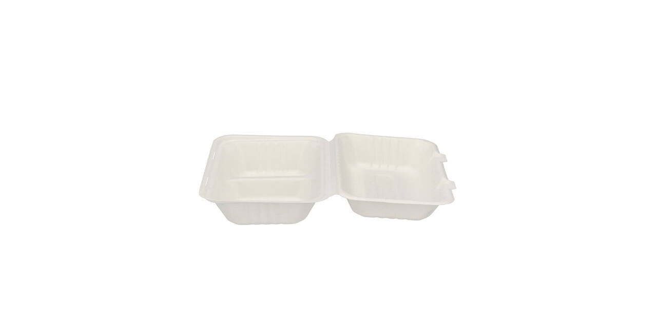 Menubox suikerriet 23 x 15 x 7,5 cm middel 2-vaks