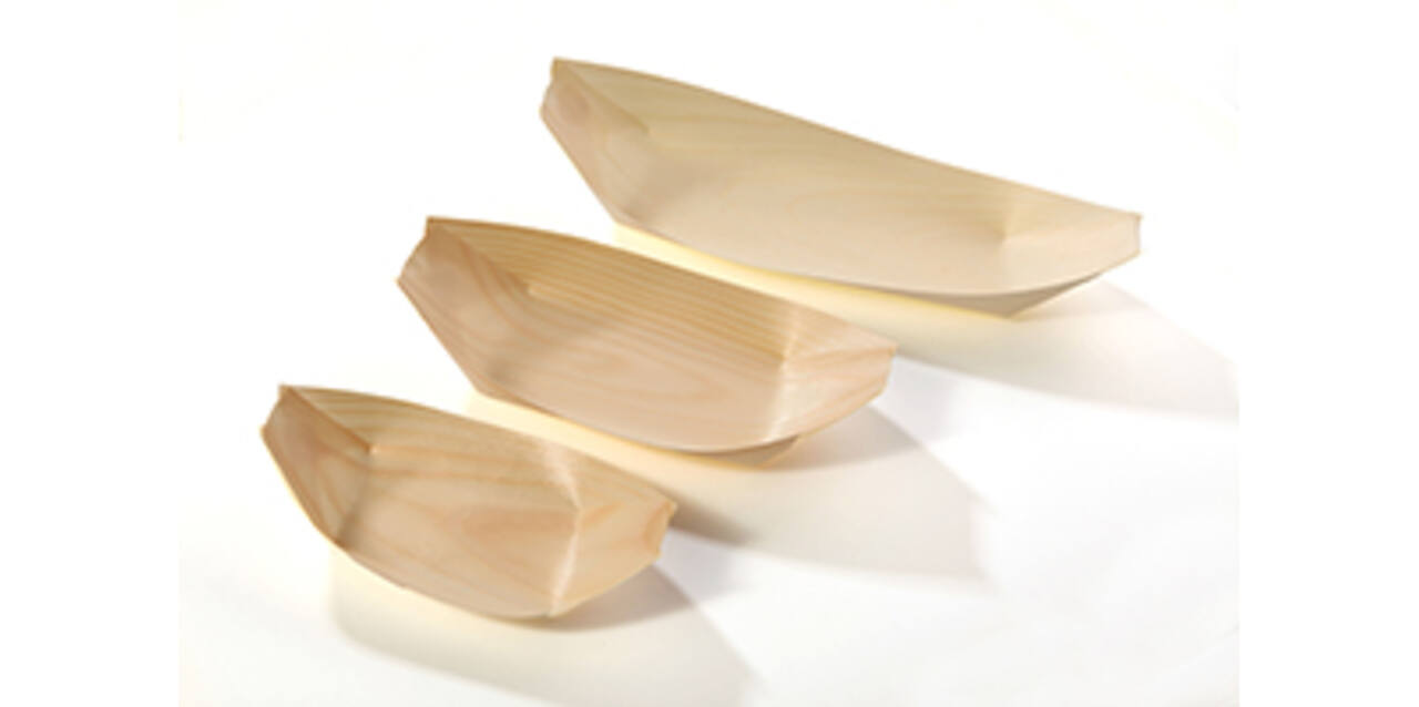 Schaaltje bootje hout 80x45mm , 50043