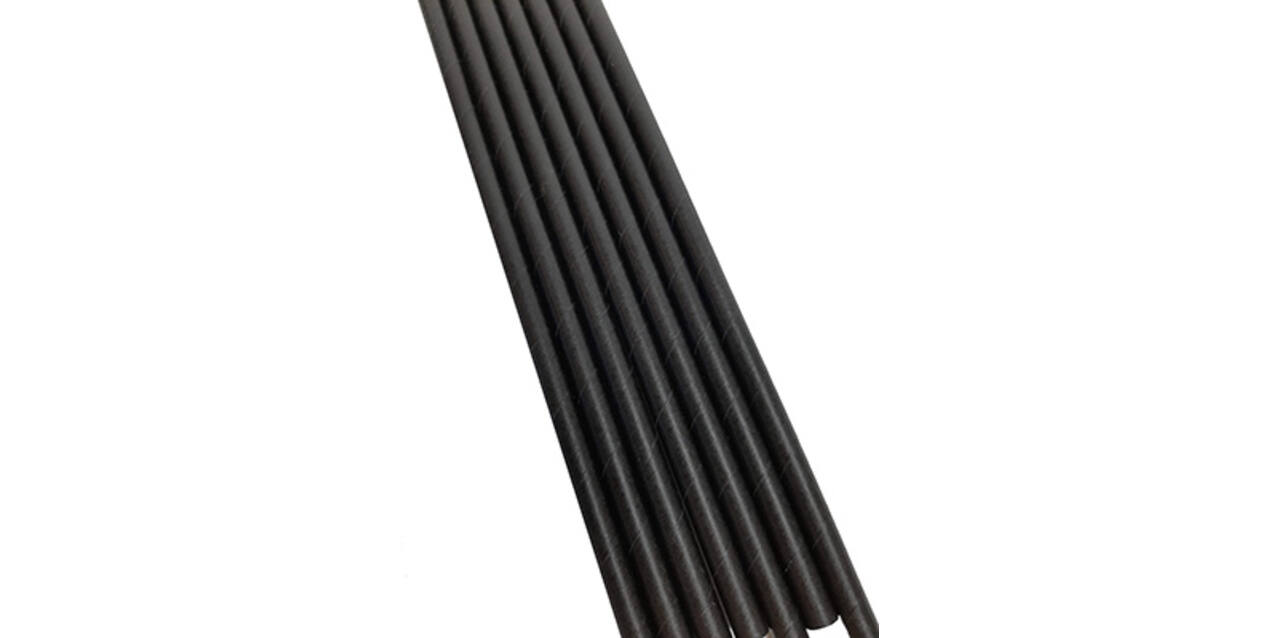 Drinkrietje p2p 19,7x6mm zwart