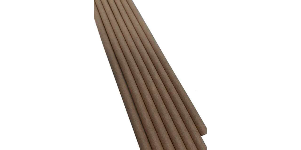 Milkshakerietje 23,5x8mm bruin "Paper2Paper"
