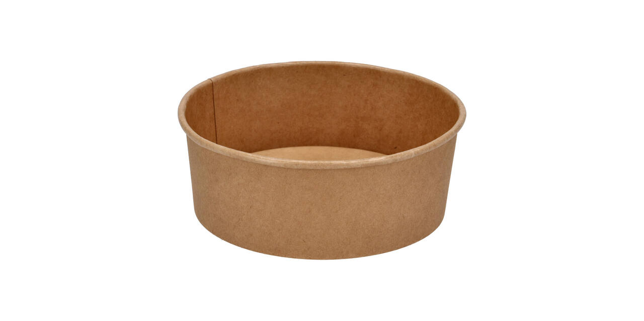 Bak bruin kraft rond ø 184 mm 1300 ml Saladebowl