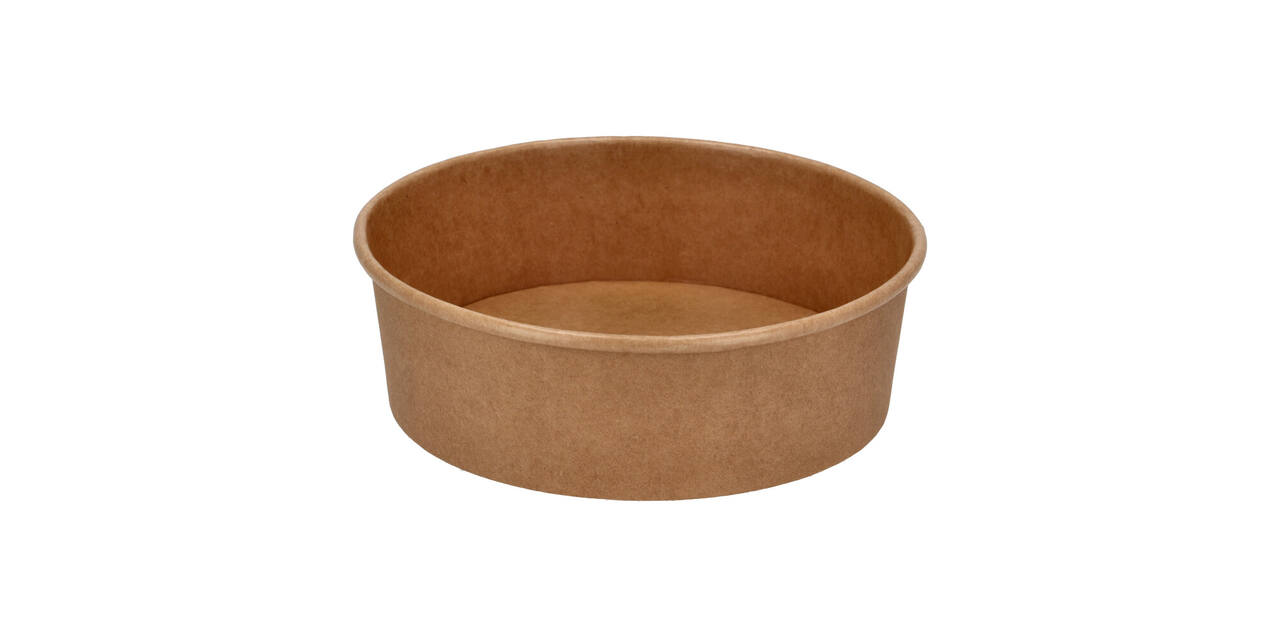 Bak bruin kraft rond ø 204 mm 1500 ml Saladebowl