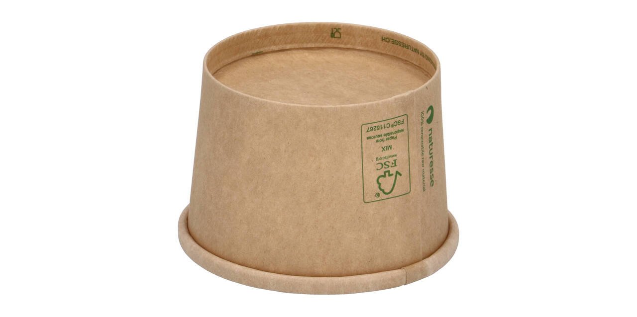 Bak rond 90mm bruinkraft 240ml 8oz - 1000st/ds