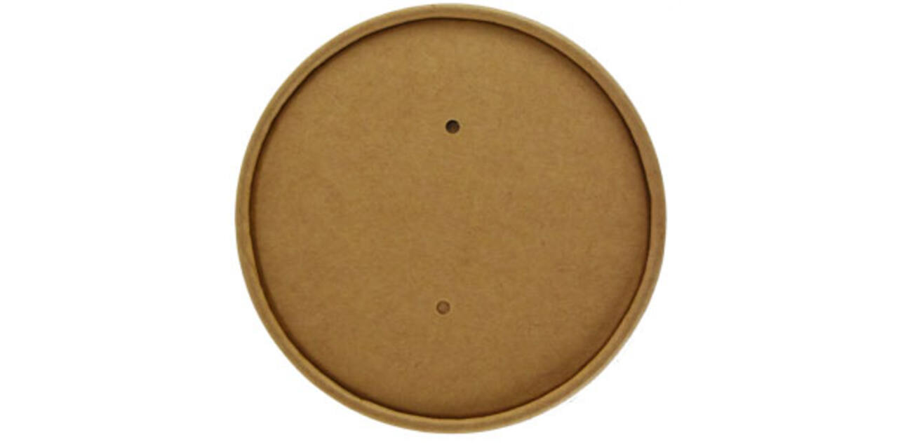 Deksel tvb bak bruin kraft rond ø 98mm  8-12-16oz soep
