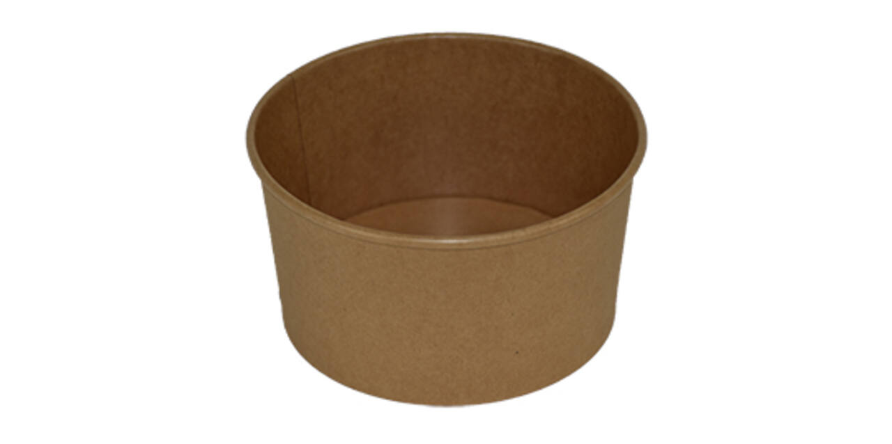 Bak rond 150mm bruinkraft 1000ml biodegradable