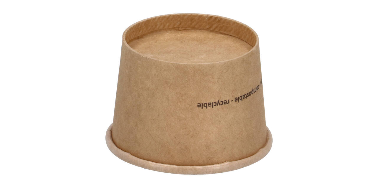 Bak karton bruin 45ml rond