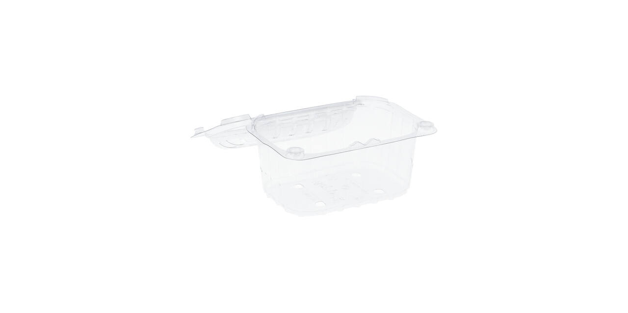 Bak PET 126 x 95 x 75 mm 250 ml transparant + deksel