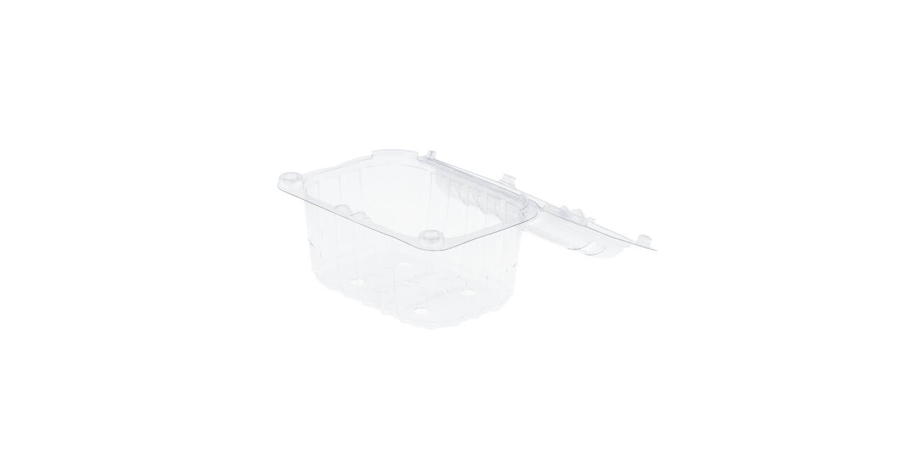 Bak PET 126 x 95 x 75 mm 250 ml transparant + deksel