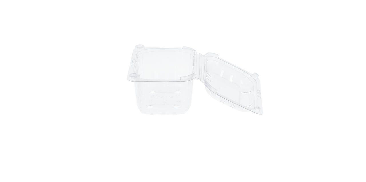 Bak PET 126 x 95 x 75 mm 250 ml transparant + deksel