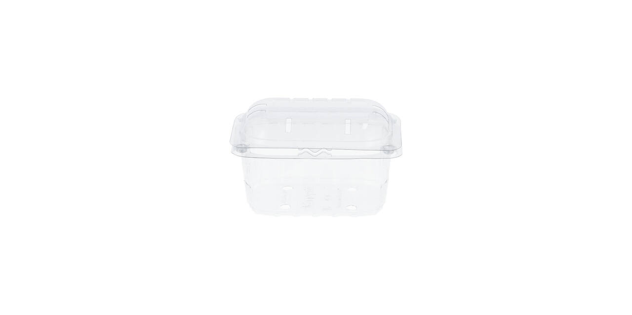 Bak PET 126 x 95 x 75 mm 250 ml transparant + deksel