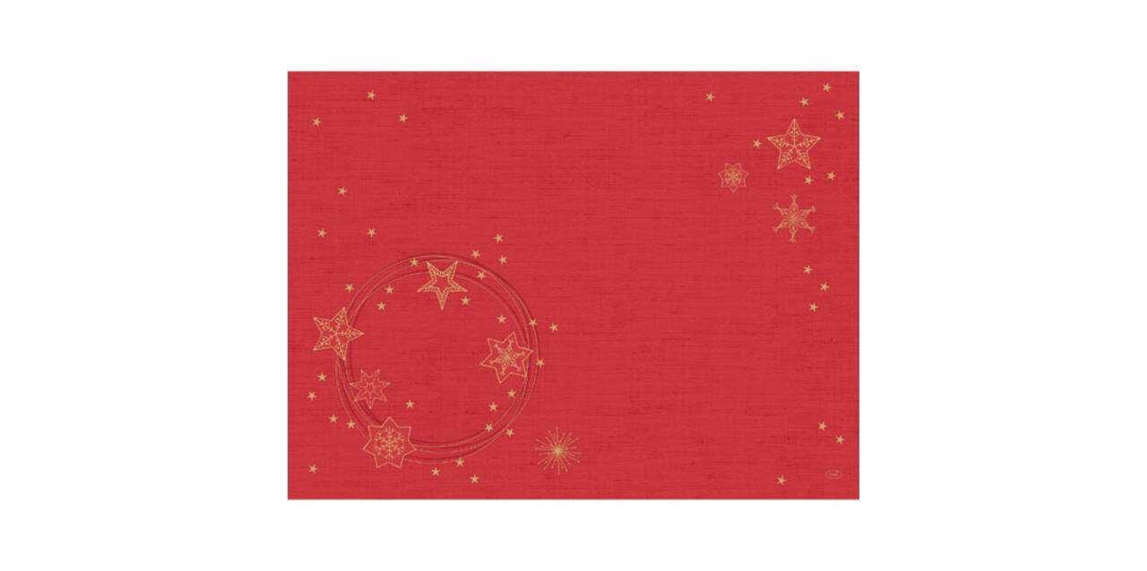 200858 - Placemat 30x40 dunicel Star Shine Red, 5x100