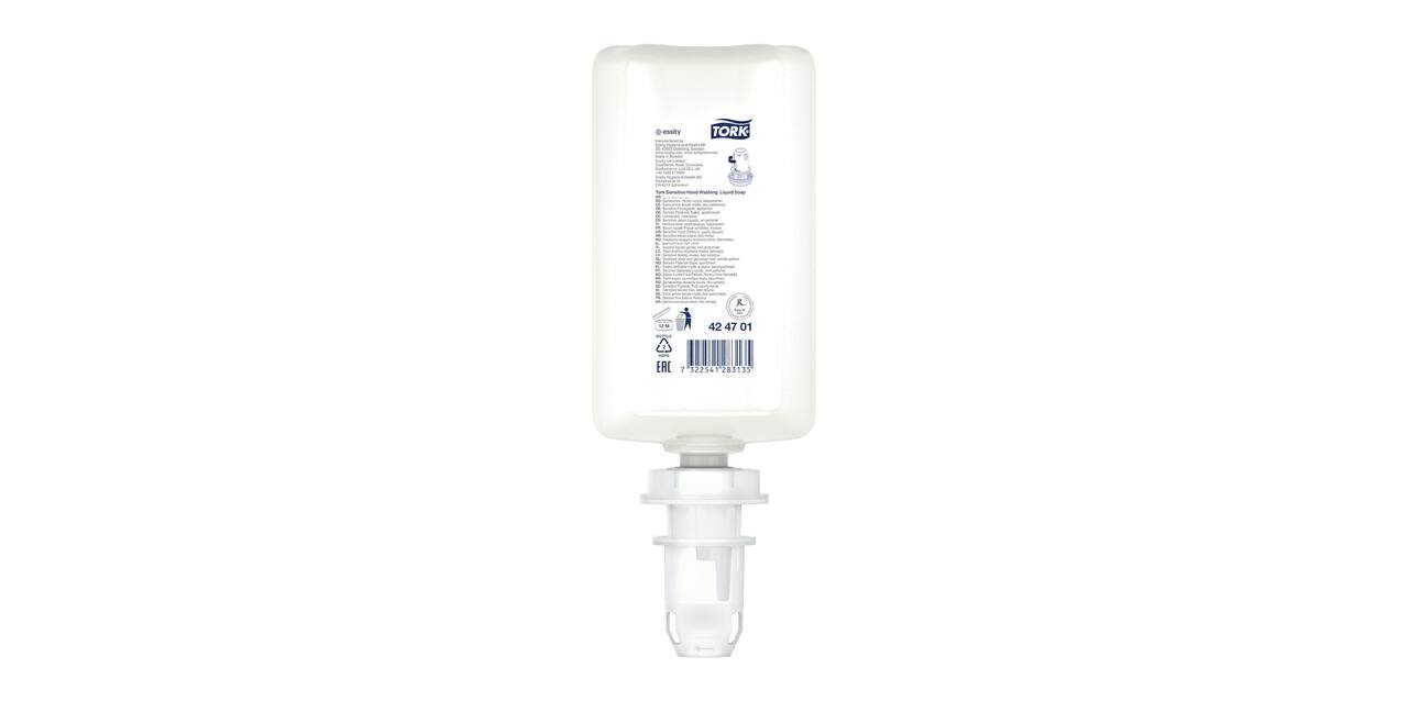 424701 - Vloeibare zeep 1 liter wit extra mild TORK