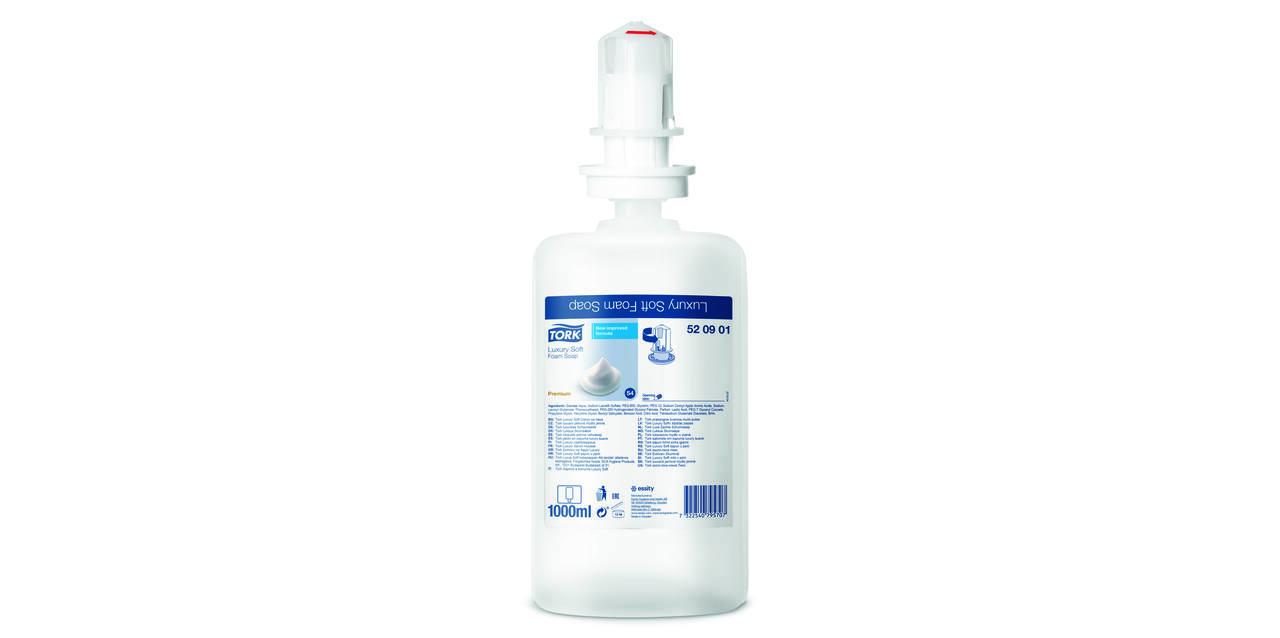 520901 - Schuim zeep 1 liter transparant luxe zacht TORK