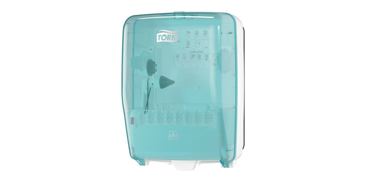 651420 - Wasstation dispenser kunststof 45 x 31 x 27 cm turquoise/wit TORK