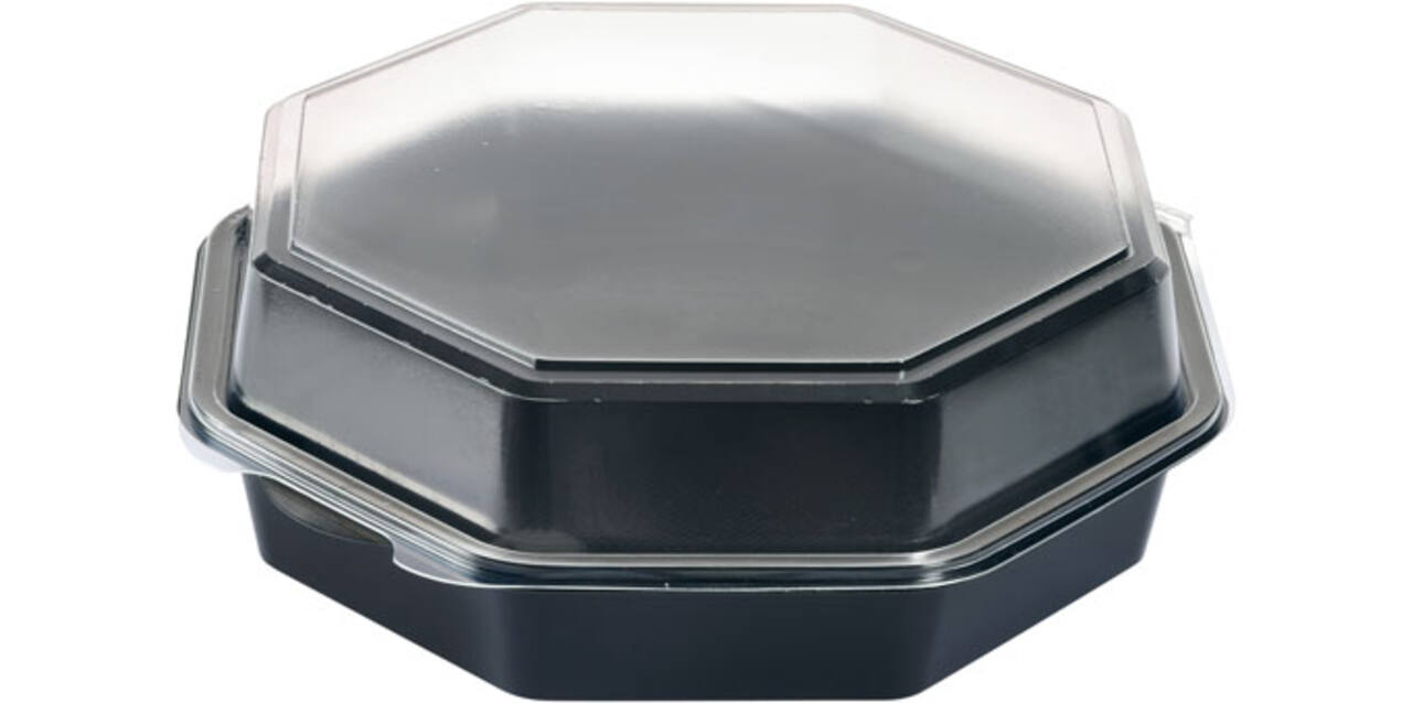 211937 - Octaview APET 230 x 230 x 50 mm Grey 830 ml