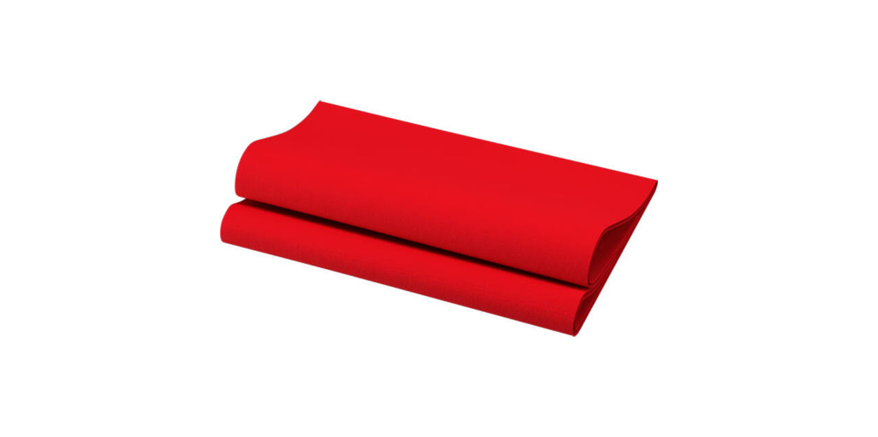 200898 - Servet dunisoft 40x40cm rood 1/4 vouw