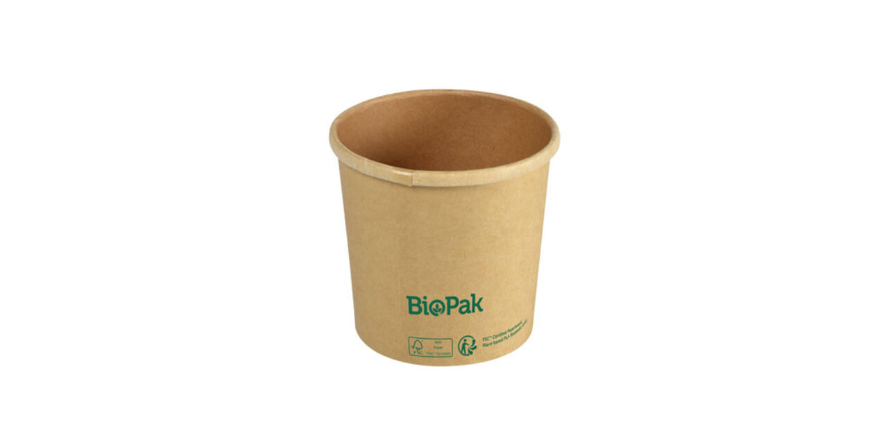 196020 - Bowl Karton/PLA Ronda Short 90 x 90 x 84 mm 360 cc bruin