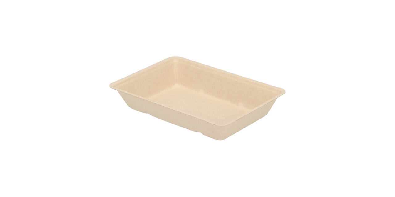 Snackbak Suikerriet 202 x 143 x 35 mm beige A50