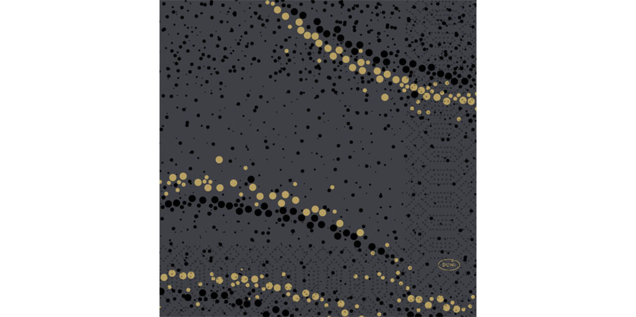 200800 - Servet 33 x 33 cm 3-laags Golden Stardust Black