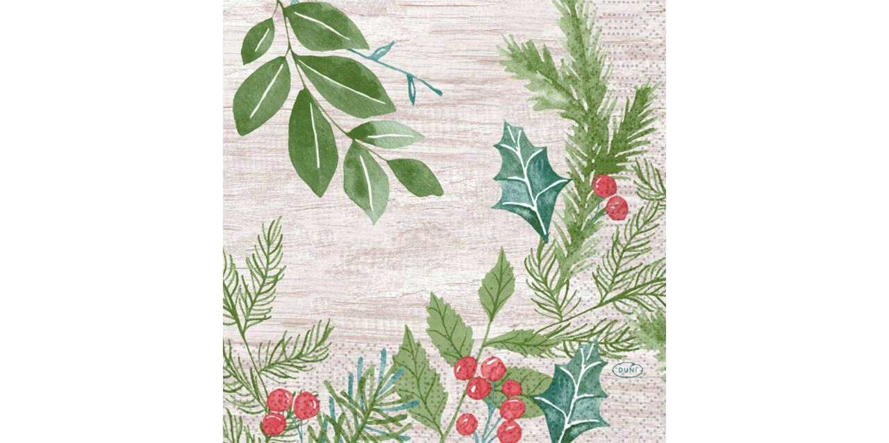 204452 - Servet 33 x 33 cm 3-laags winter greenery