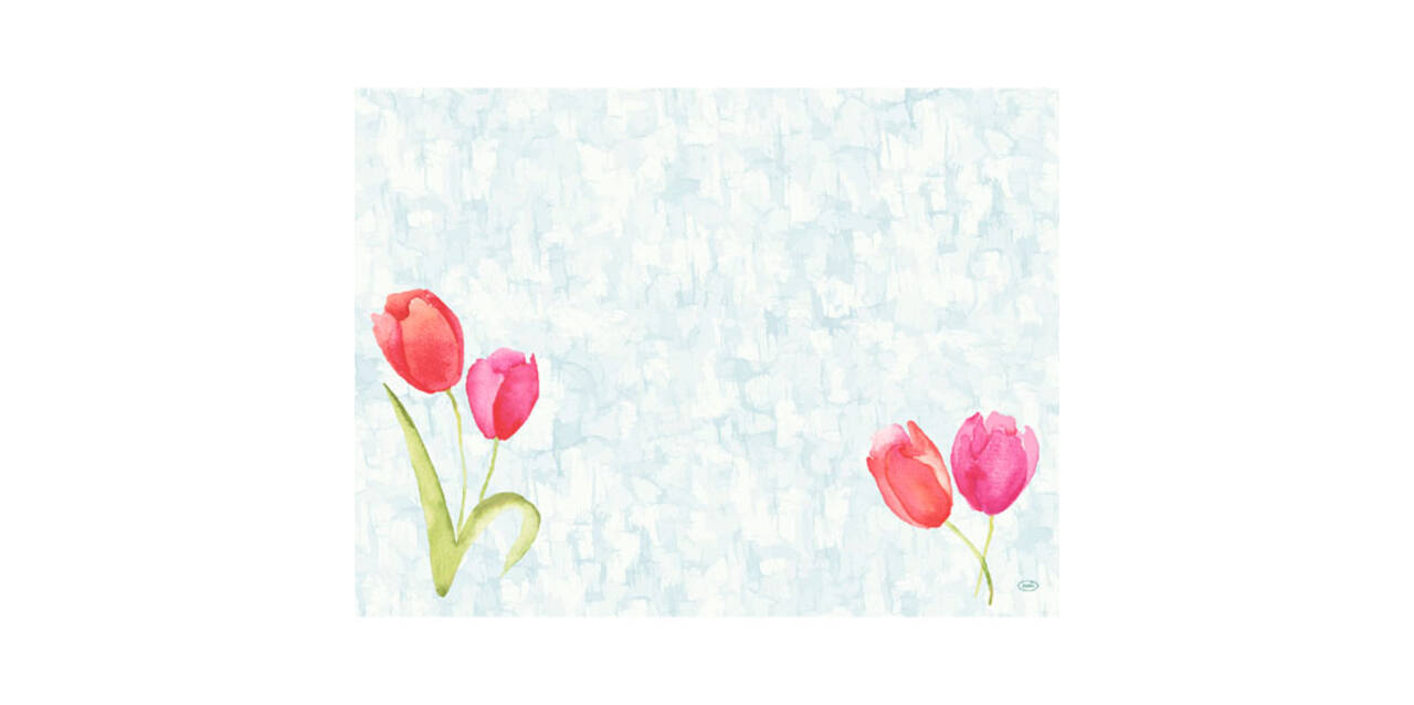 206404 - Placemats BIO dunicel 30 x 40 cm painted tulips