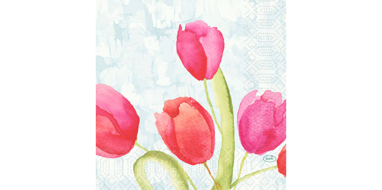206394 - Servet 33 x 33 cm 3-laags painted tulips