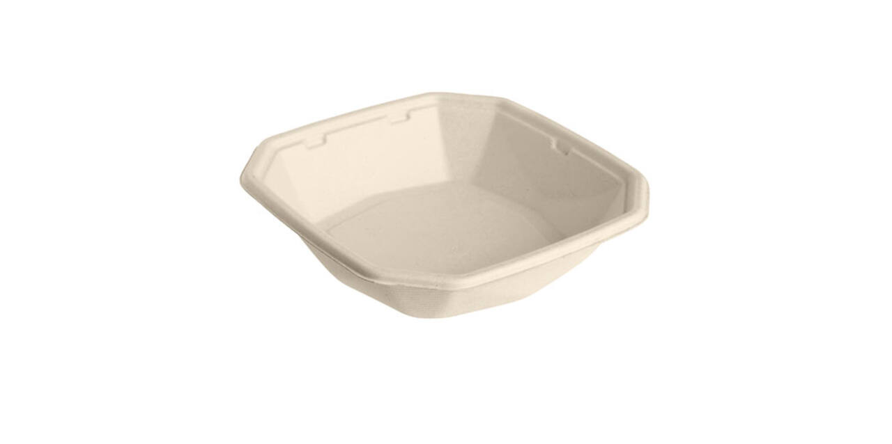 205650 - Octaview Bagasse ecoecho 183 x183 x 42 mm naturel - 650 cc