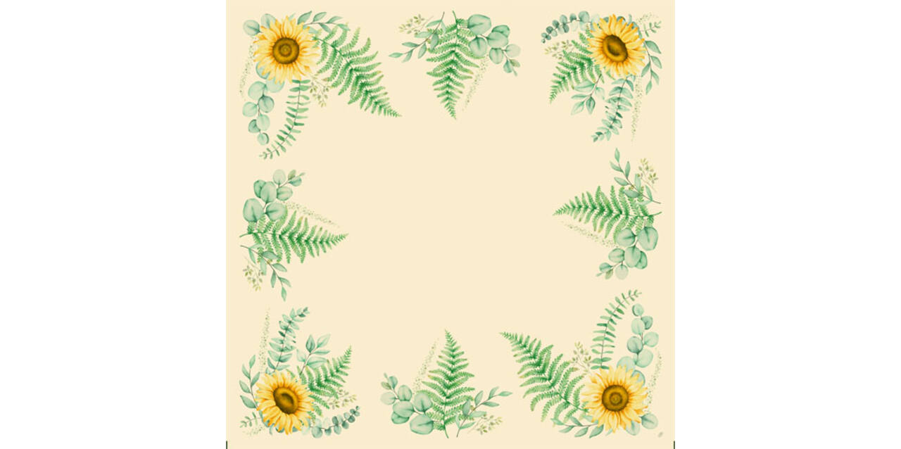 223771 - Tafelkleed Bio Dunicel® 84 x 84 cm Sunflower Dreams