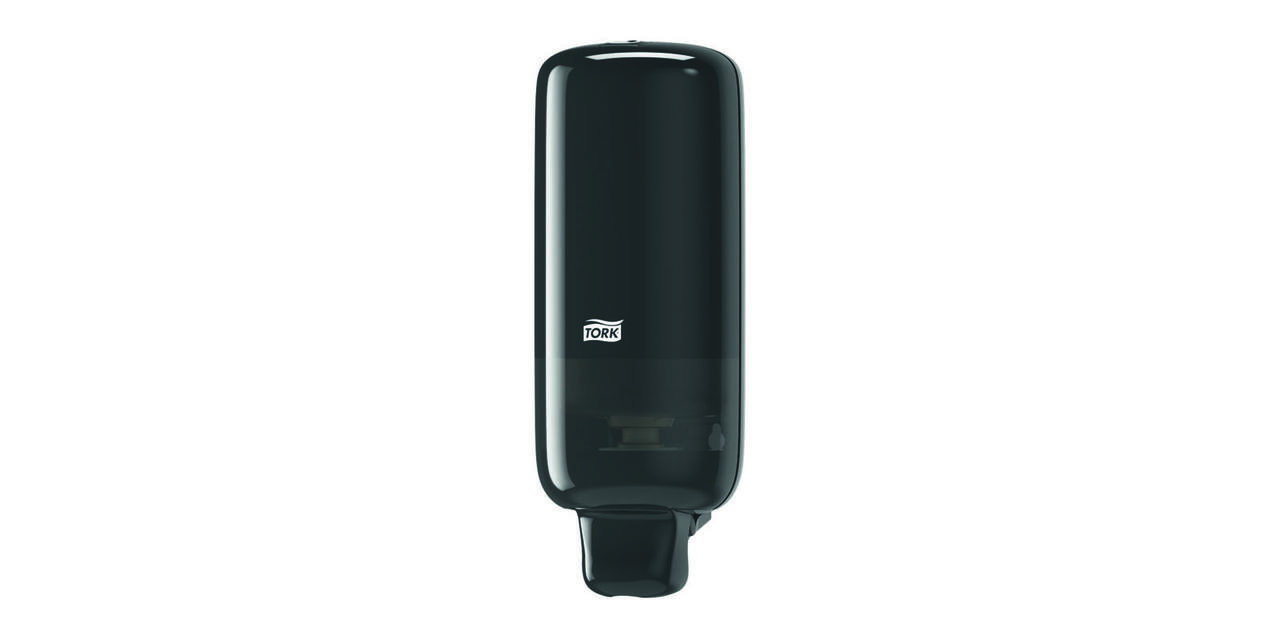 561508 - Zeep dispenser kunststof 10,5 x 11,3 x 28,6 cm zwart TORK