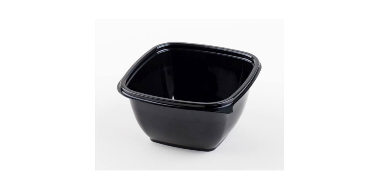 Bowl 500 ml vierkant 13 cm zwart  95016