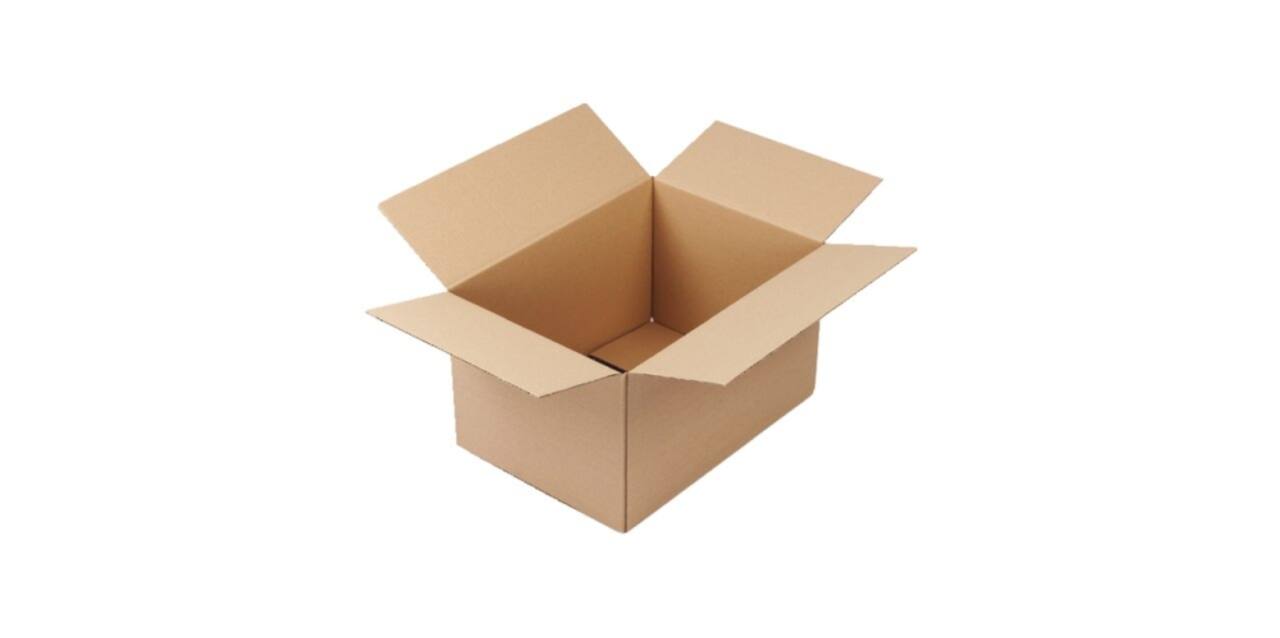 Doos 305 x 220 x 250 mm bruin/bruin enkelgolf fefco 0201 "G-label"