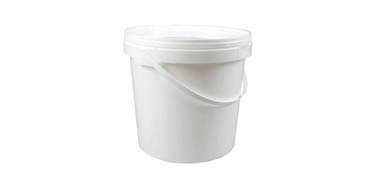 Emmer 5000 cc rond wit + deksel