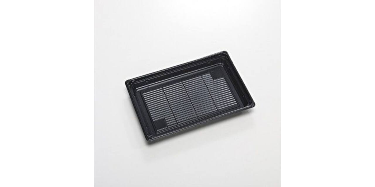 Sushi tray APET 212 x 143 mm OPS zwart S.9179